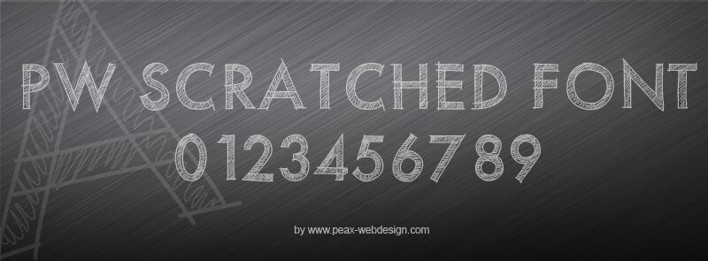 PWScratchedfont Schriftart