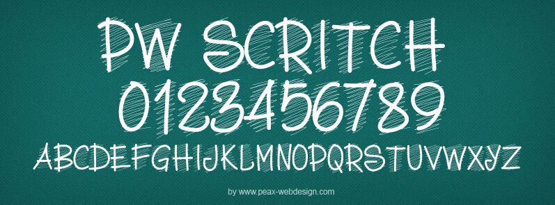 PWScritch Schriftart