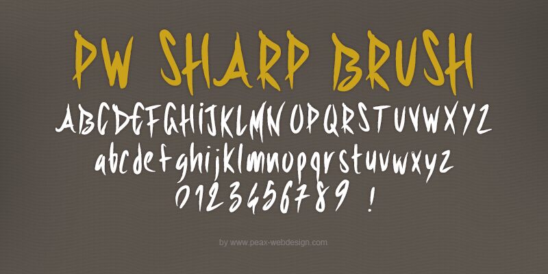 PWSharpBrush Font