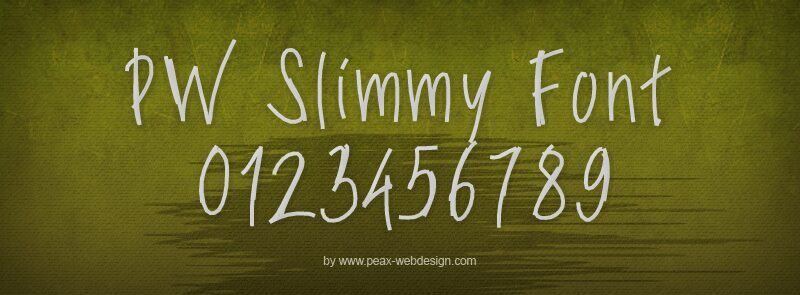 PWSlimyfonts Czcionka