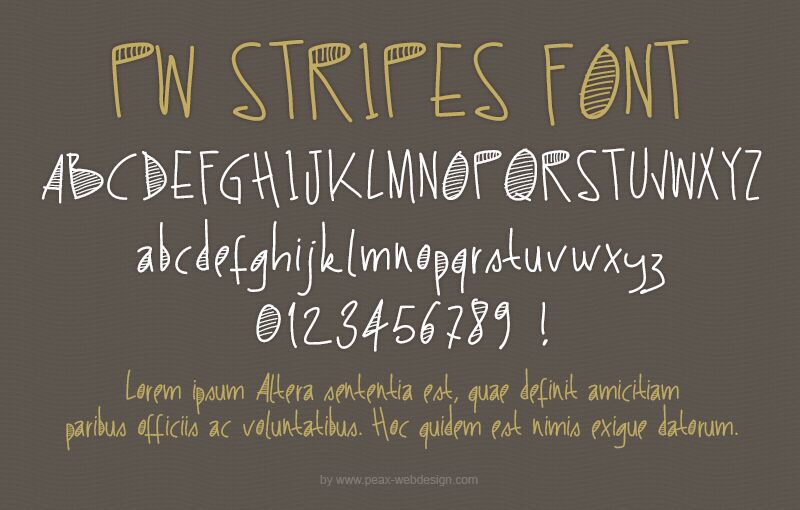 PWStripes Carattere