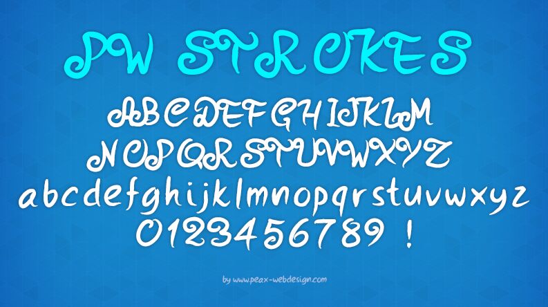 PWStrokes Czcionka