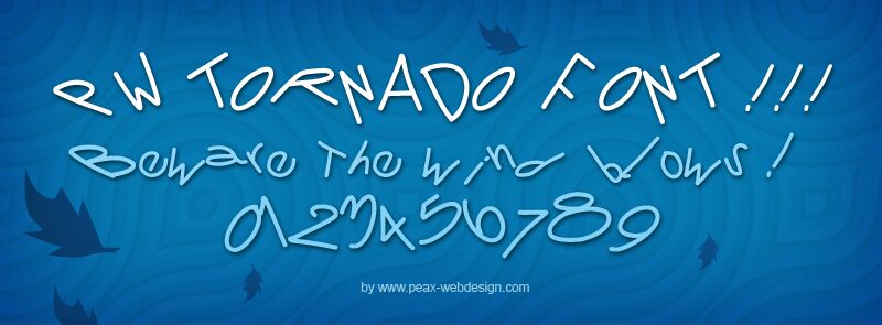 PWTornado Druh písma