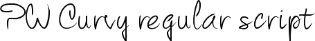 PW Curvy regular script