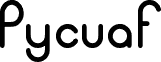 Podgląd czcionki Pycuaf