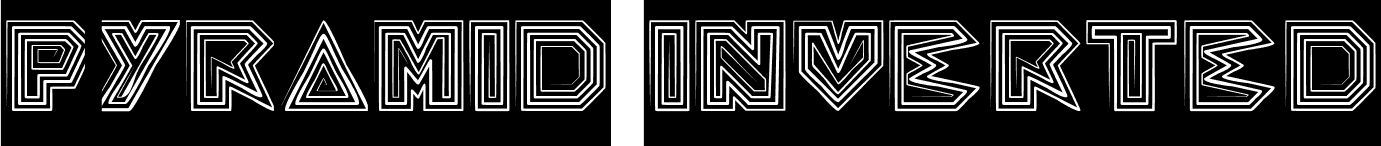 PYRAMID INVERTED-Inverse font