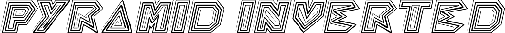 Podgląd czcionki PYRAMID INVERTED Italic