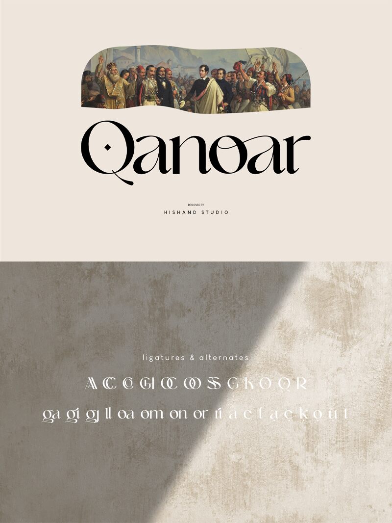 Qanoar Schriftart