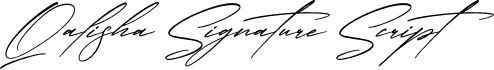 Qalisha Signature Script Italic