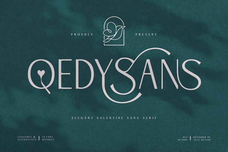 Qedysans Schriftart