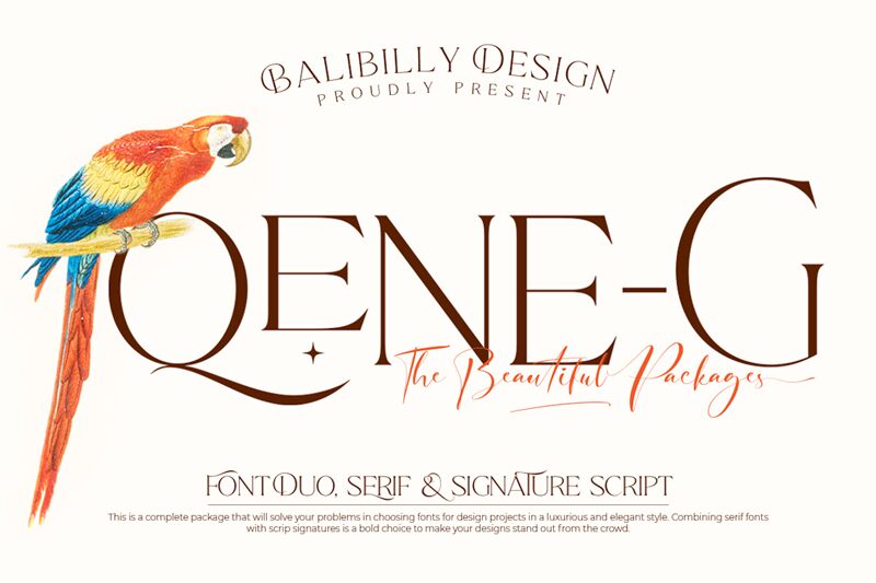 Qene-G Schriftart