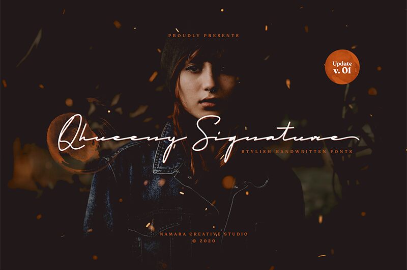 Qhueeny Signature Schriftart