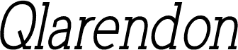 Qlarendon Condensed Italic