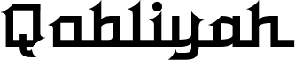 Preview of the Qobliyah-Regular font