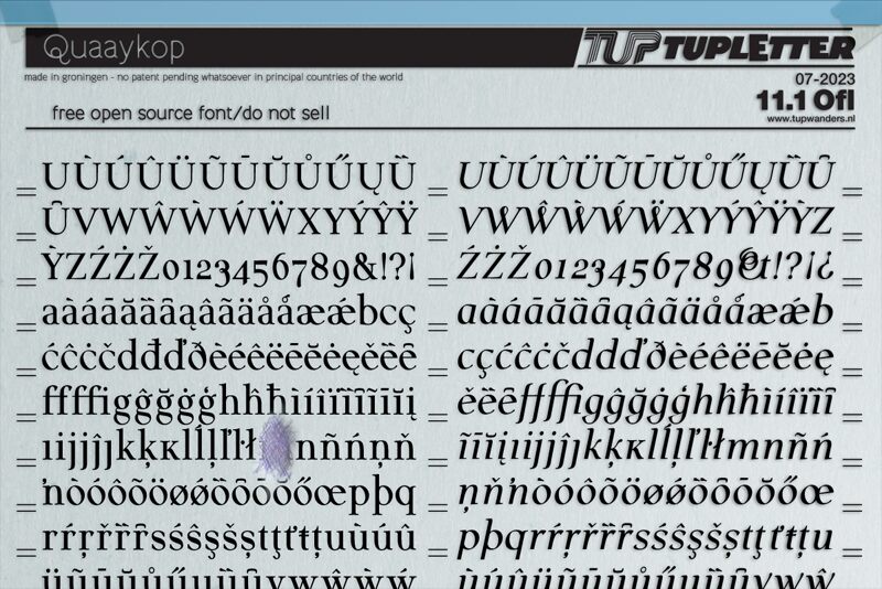 Quaaykop Schriftart