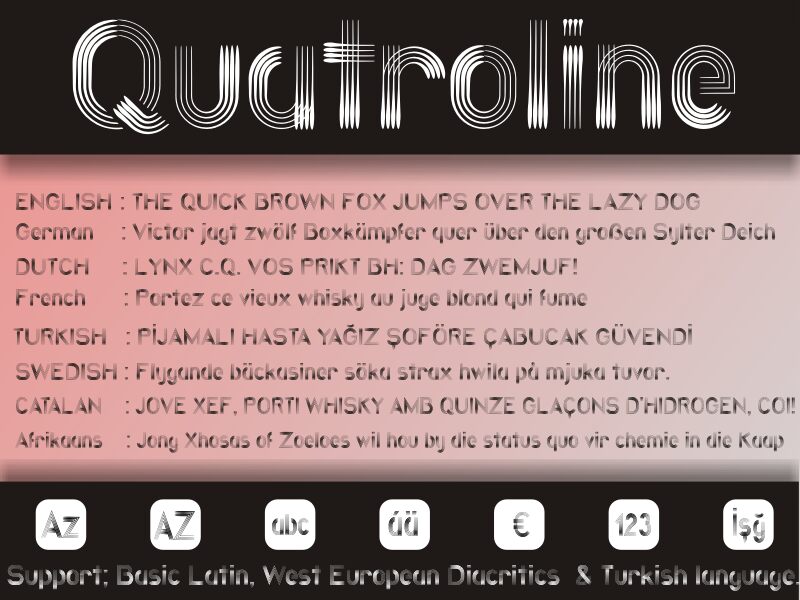 Quatroline الخط