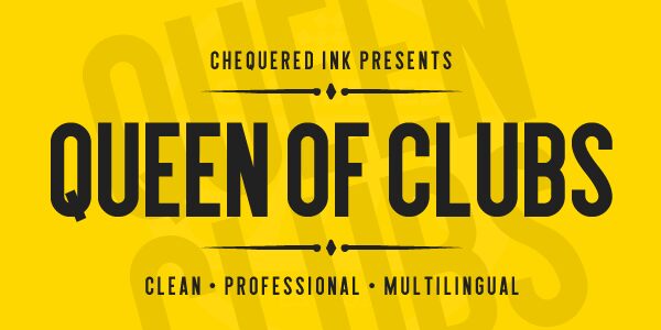 Queen of Clubs Czcionka