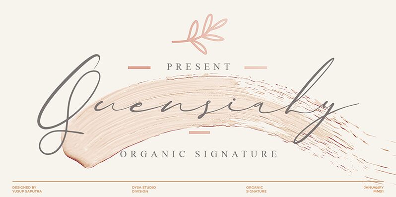 Quensialy Schriftart