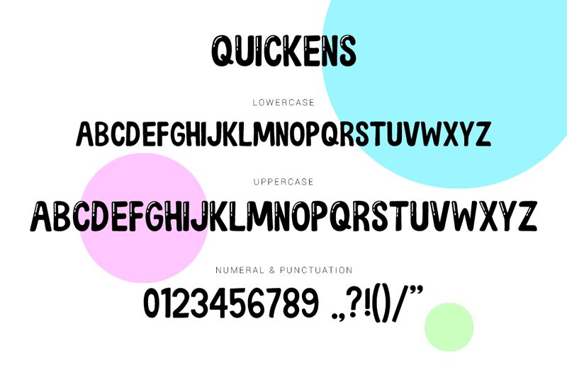 QUICKENS Schriftart