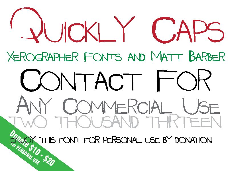 QuicklyCaps Carattere