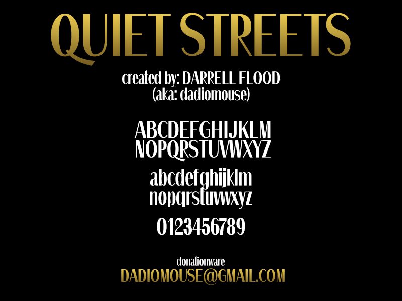 Quiet Streets 字体