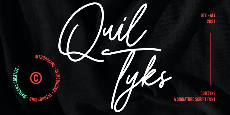 Quiltyks Druh písma
