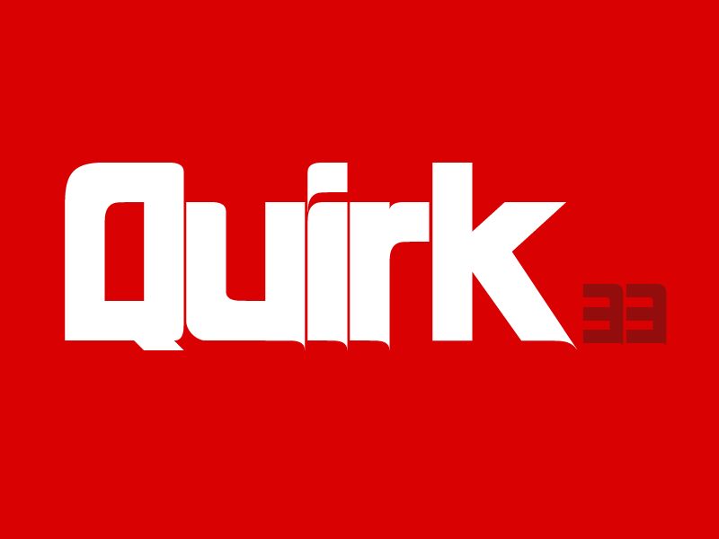 Quirk 33 フォント