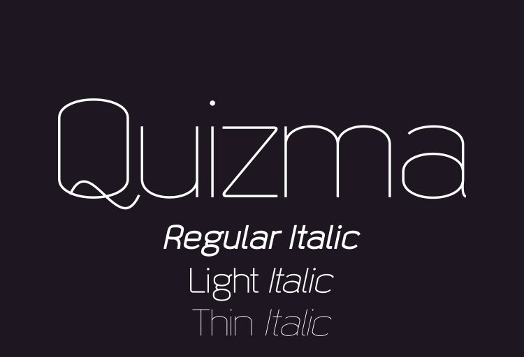 Quizma Schriftart