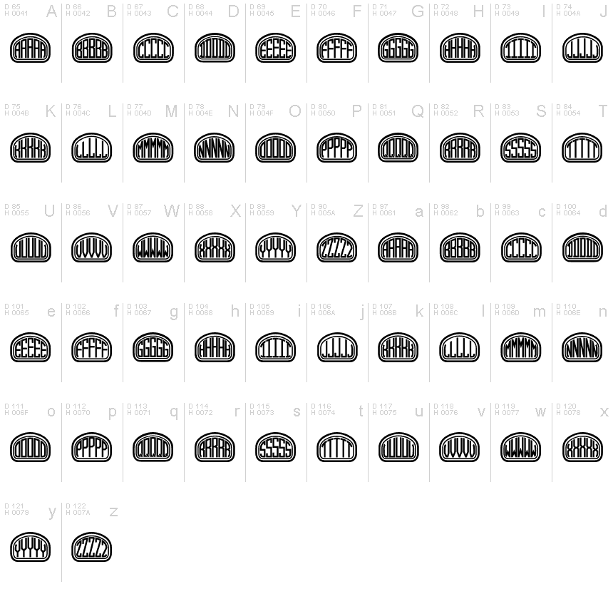 Latin de base - Table de caractères