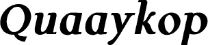 Quaaykop Italic font | Fonts2u.com