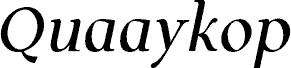 Quaaykop Bold Italic font | Fonts2u.com