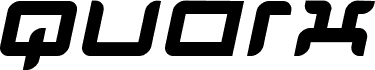 Podgląd czcionki Quarx Italic