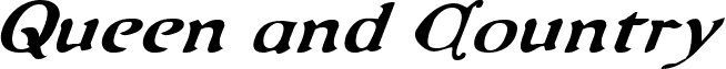Queen & Country Italic
