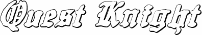 Preview of the Quest Knight 3D Italic font