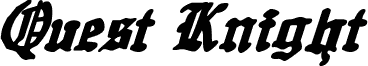 Preview of the Quest Knight Italic font