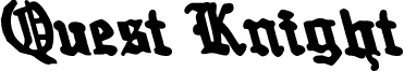 Preview of the Quest Knight Leftalic font