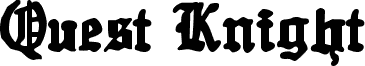 Preview of the Quest Knight font