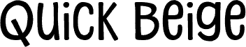 Quick Beige font