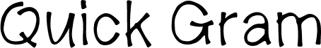 Quick Gram Regular 字体