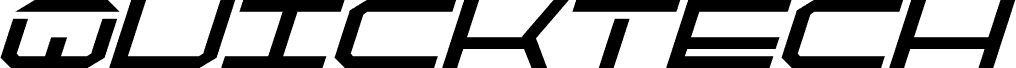 Preview of the QuickTech Bold Italic font