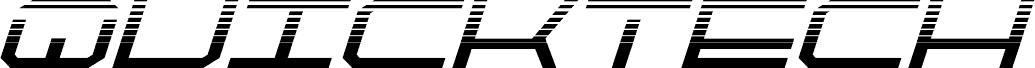 Preview of the QuickTech Halftone Italic font
