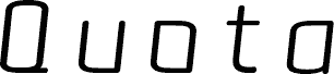 Quota Regular Italic Ext.