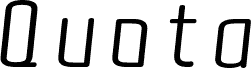 Quota Regular Italic