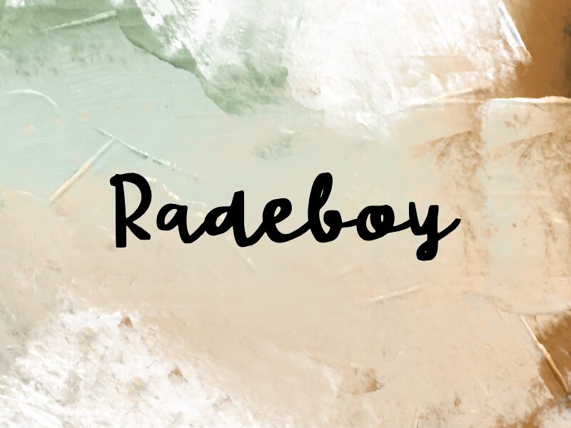 Radeboy font presentation and specimen
