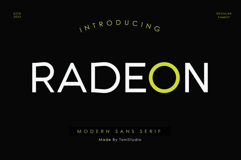 RADEON Light font