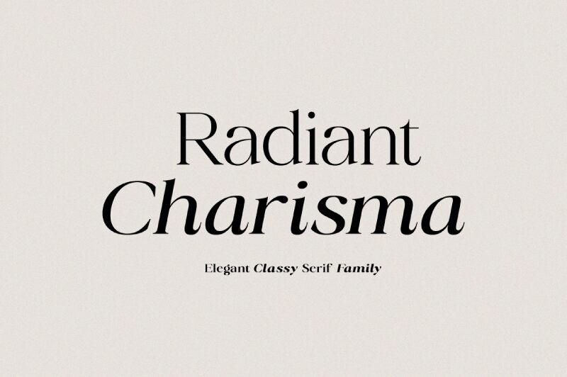 Radiant Charisma Czcionka