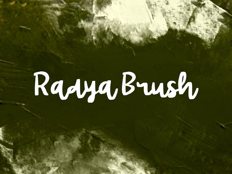 Radya Brush font presentation and specimen