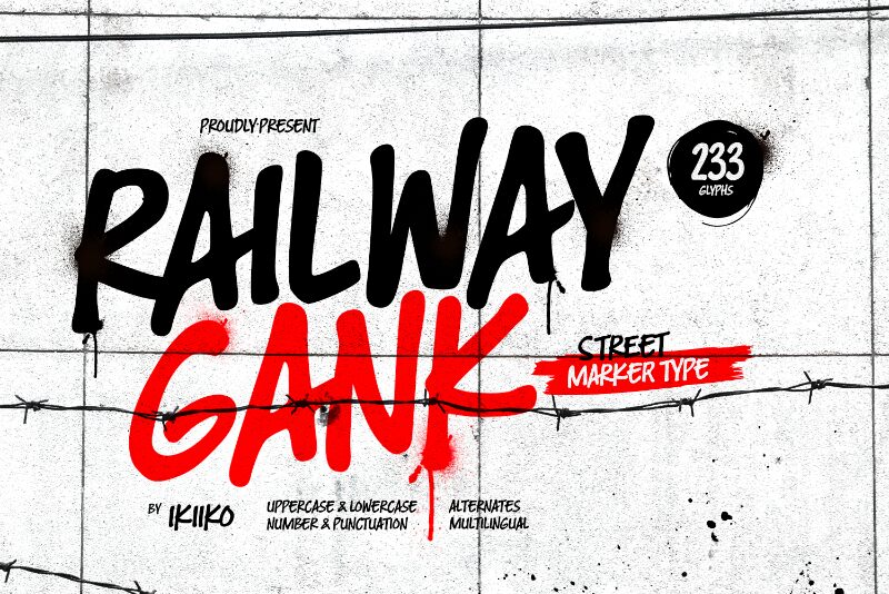 Railway Gank Schriftart