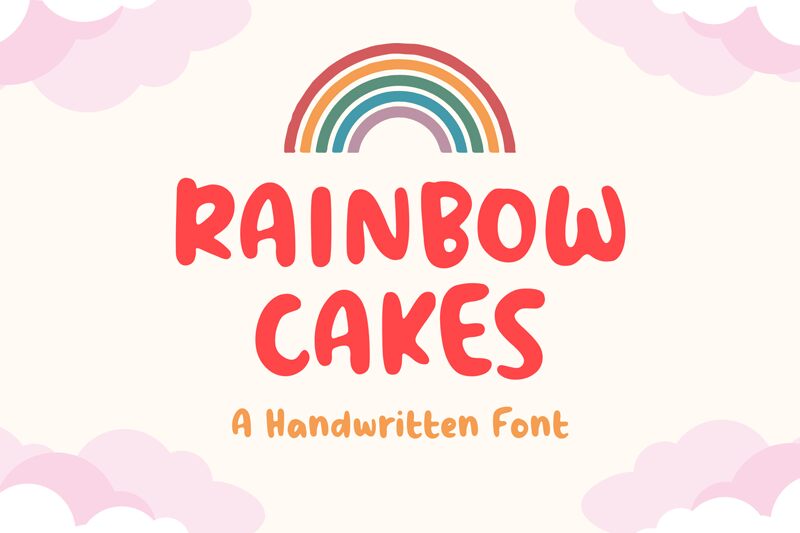 Rainbow Cakes Czcionka
