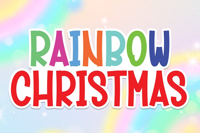 Rainbow Christmas Czcionka